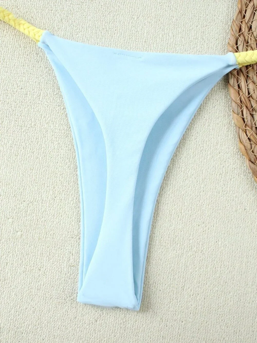 Multicolor Rope-Braided Halter Women's Two-Piece bikini Swim Set